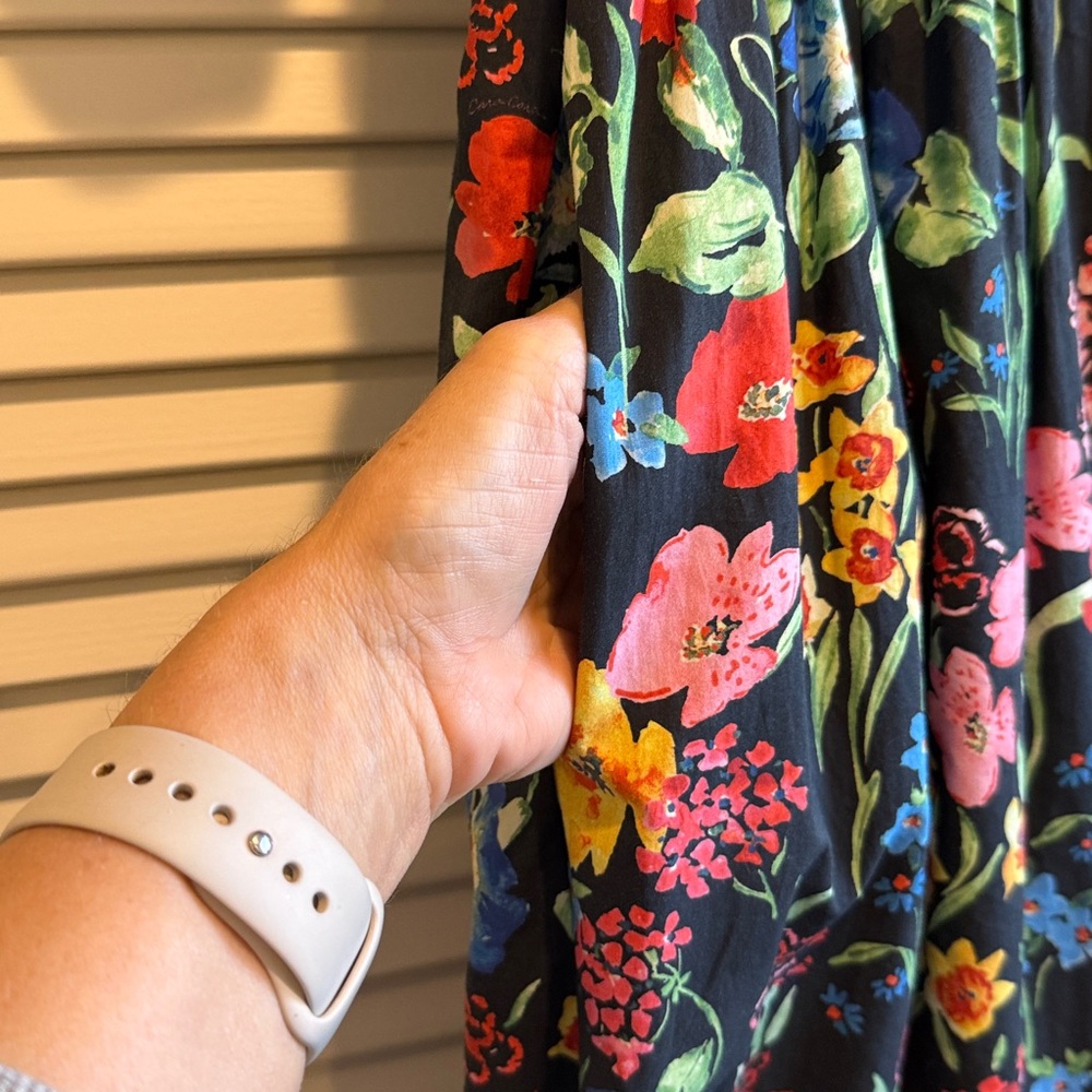 Cara Cara off (or On) shoulder floral cotton dress in black - Picture 4 of 5